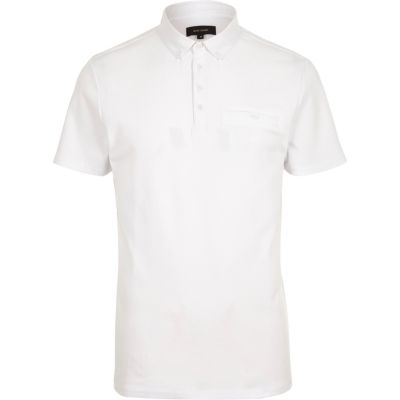 White button polo shirt